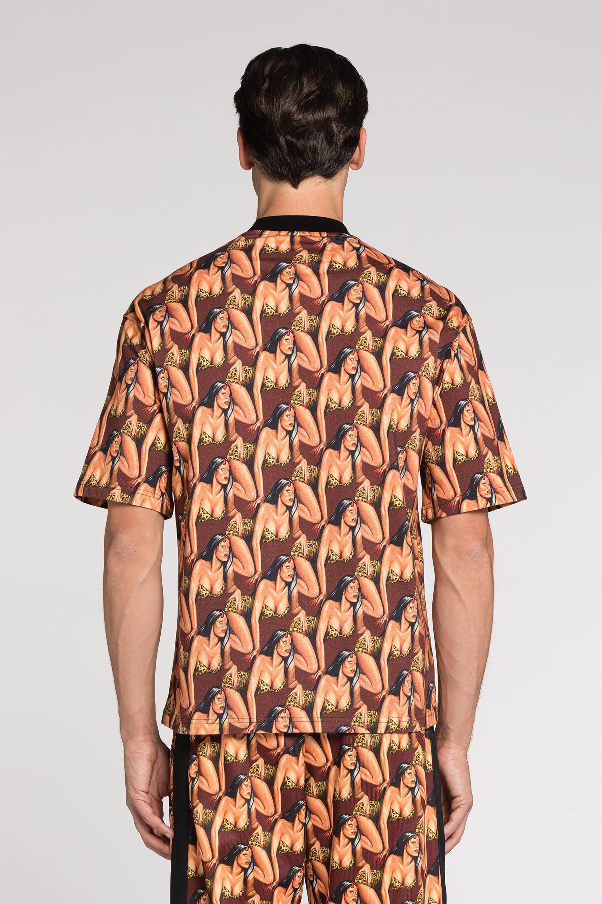 RC Graphic-Print Cotton T-Shirt Brown RRT62I-3PH24