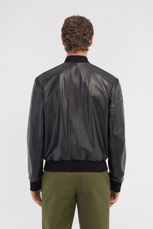 RC Leather bomber Schwarz SRP800-PN002
