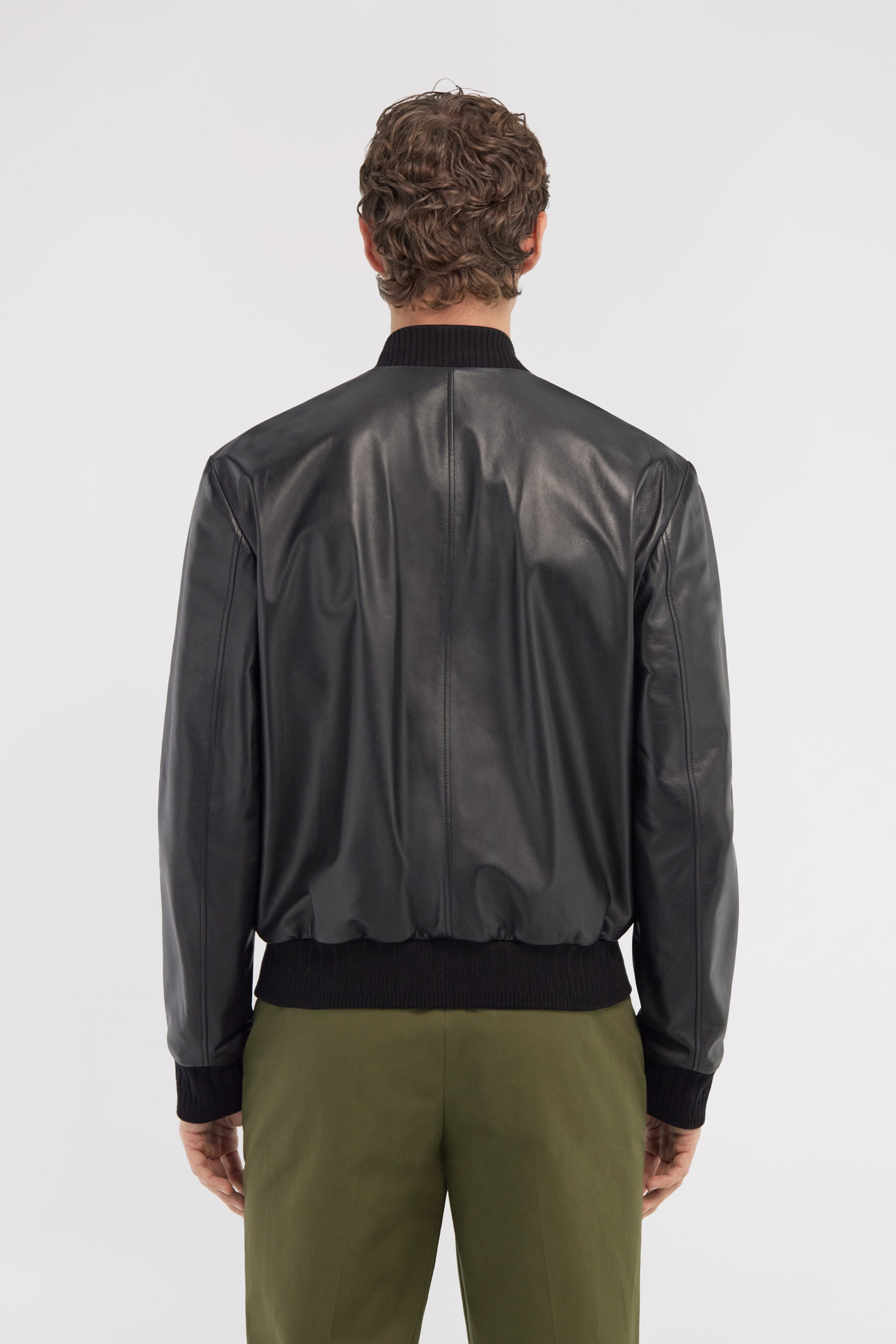 RC Leather bomber Schwarz SRP800-PN002