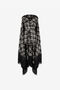 RC Fringe-Trimmed Plaid Hooded Cape RC Fringe-Trimmed Plaid Hooded Cape Black/White RKT509-FY076