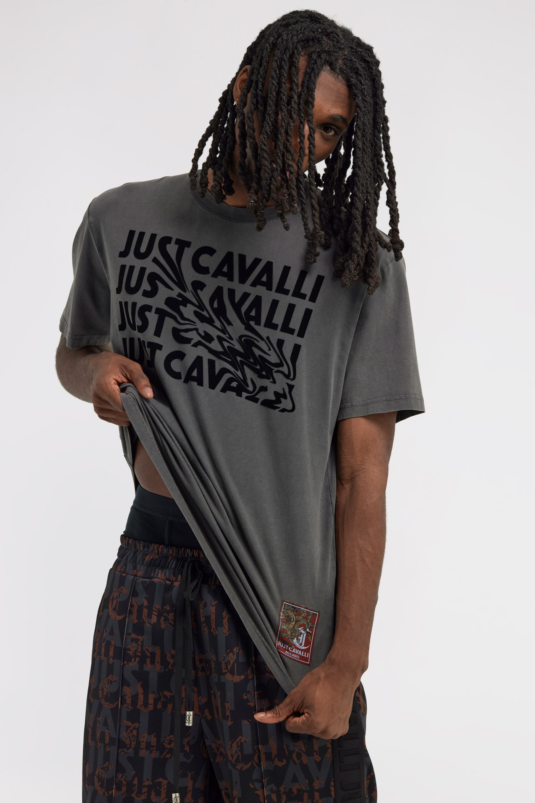 JC Just Cavalli T-shirt JC Just Cavalli T-shirt Dark gray TFT026-TF043