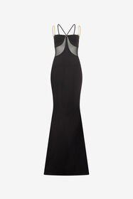 RC Black Maxi Dress with Chain Straps BLACK SOT10A-AI001