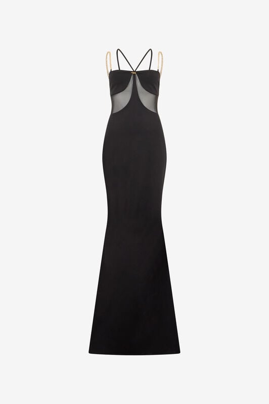 RC Robe Maxi Noire à Bretelles Chaîne RC Robe Maxi Noire à Bretelles Chaîne BLACK SOT10A-AI001