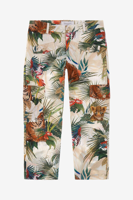 JU Jungle Adventure Printed Cargo Pants JU Jungle Adventure Printed Cargo Pants Green SJT251-7MI96
