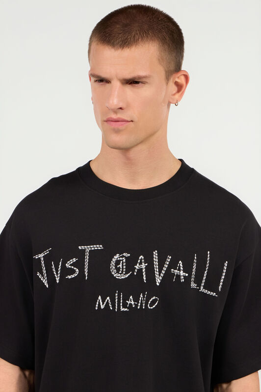 JC Black Short Sleeve Shirt With Logo Patch JC Black Short Sleeve Shirt With Logo Patch BLACK UFT059-UF079