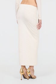 RC Serpentine Print Skirt BIANCO 110602 XQT304-NLS36