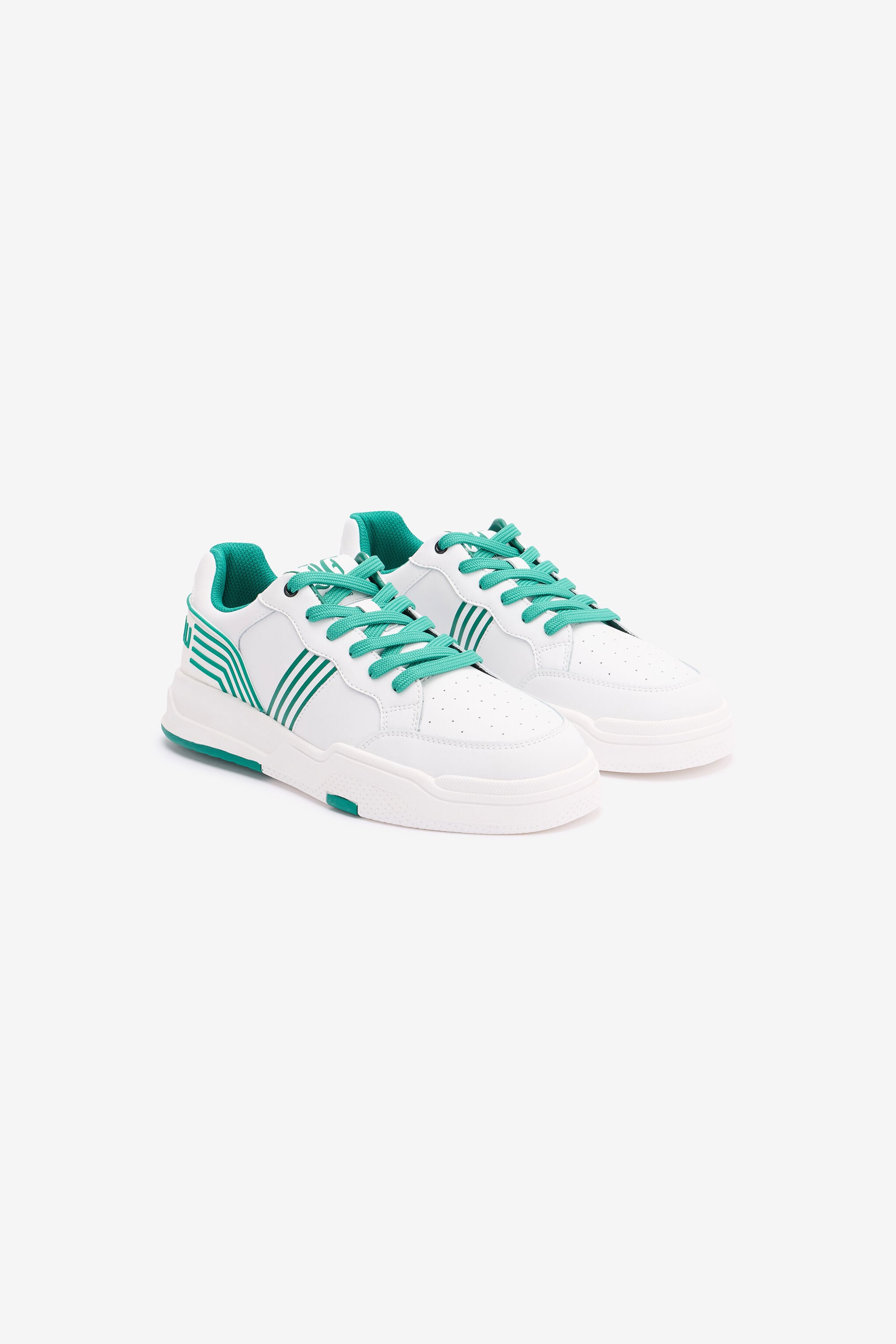 JC Sneakers Avec Détails Ajourés JC Sneakers Avec Détails Ajourés White, Green SFS059-SF305