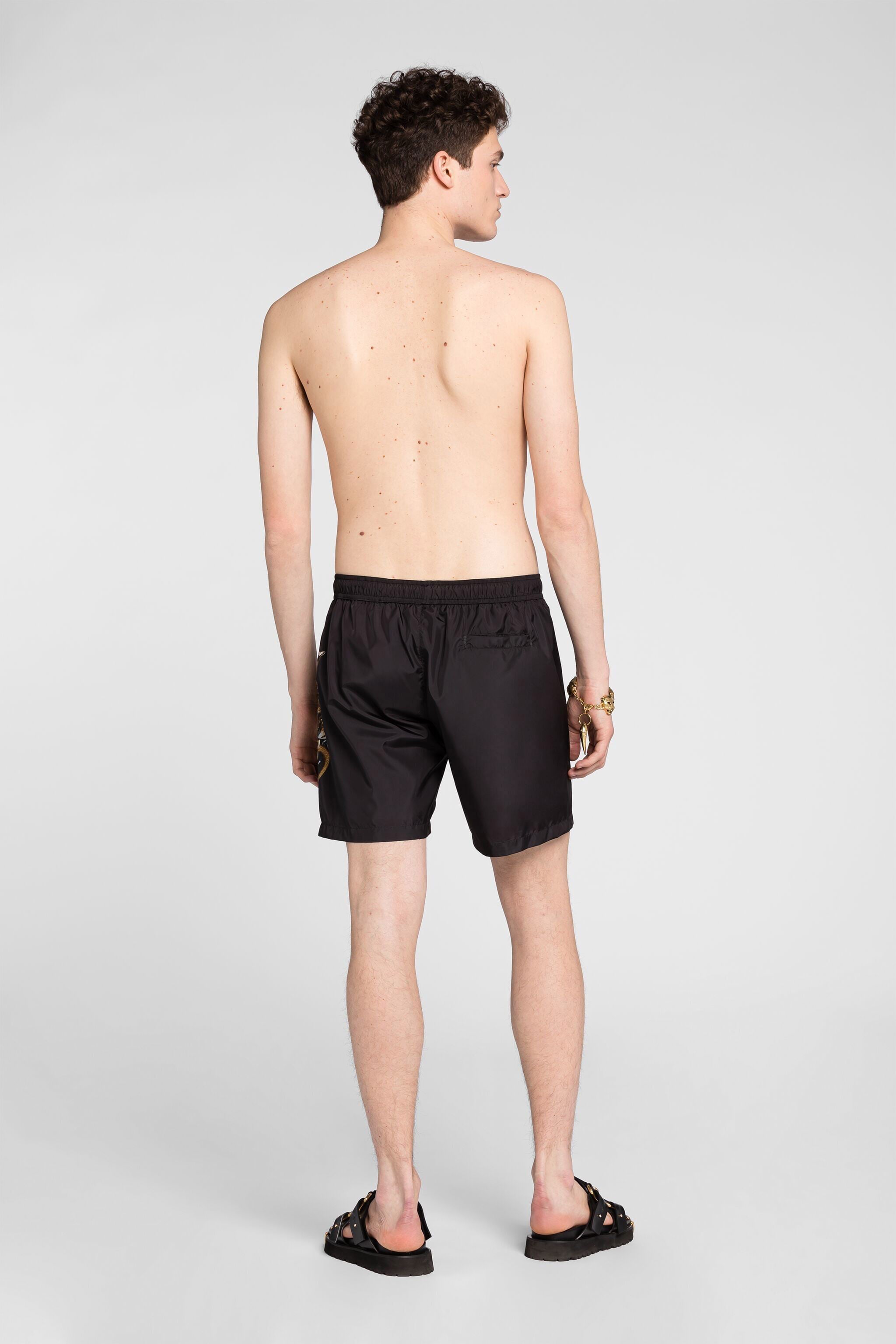 RC Badeshorts mit Jaguar und Schlangendruck RC Badeshorts mit Jaguar und Schlangendruck Schwarz ONH05C-SB053