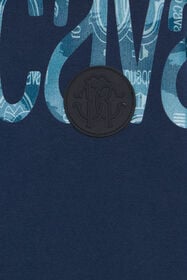 JU Sweatshirt With Contrasting Lettering Dark blue UJT68D-CF050