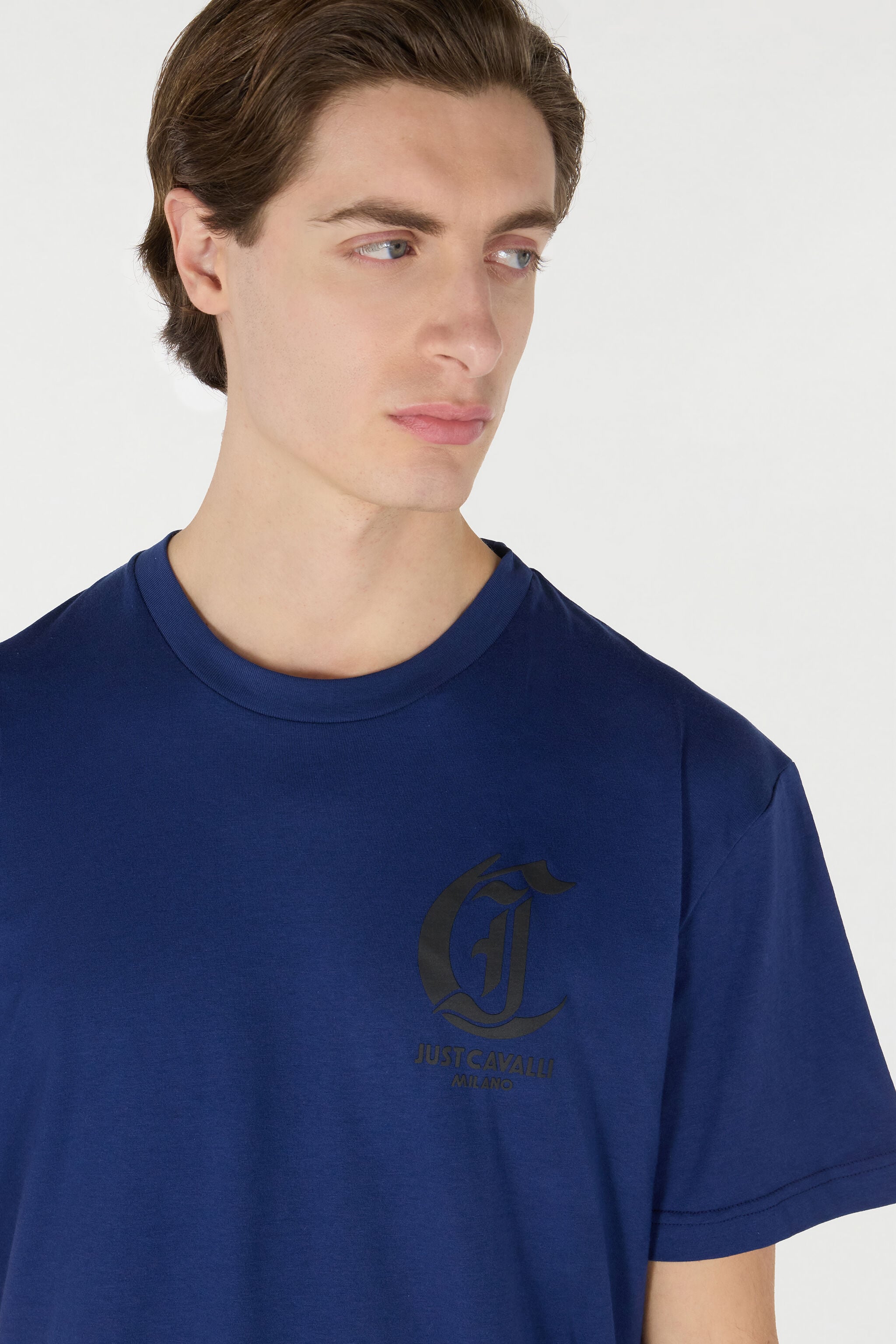 JC Camiseta Con Monograma JC JC Camiseta Con Monograma JC Azul oscuro TFT045-TF062