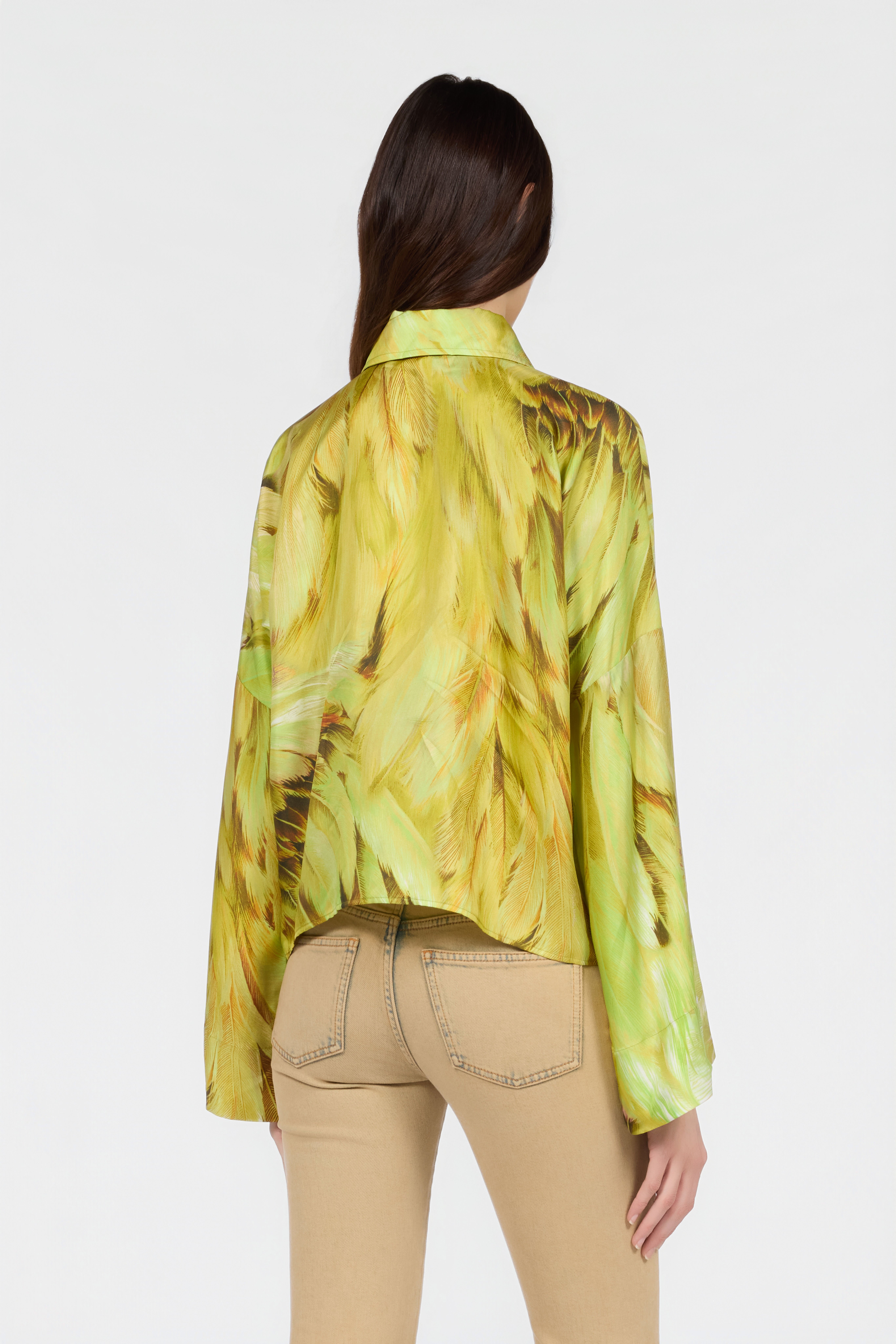 RC Plumage print shirt LIME SWT705-4QL71