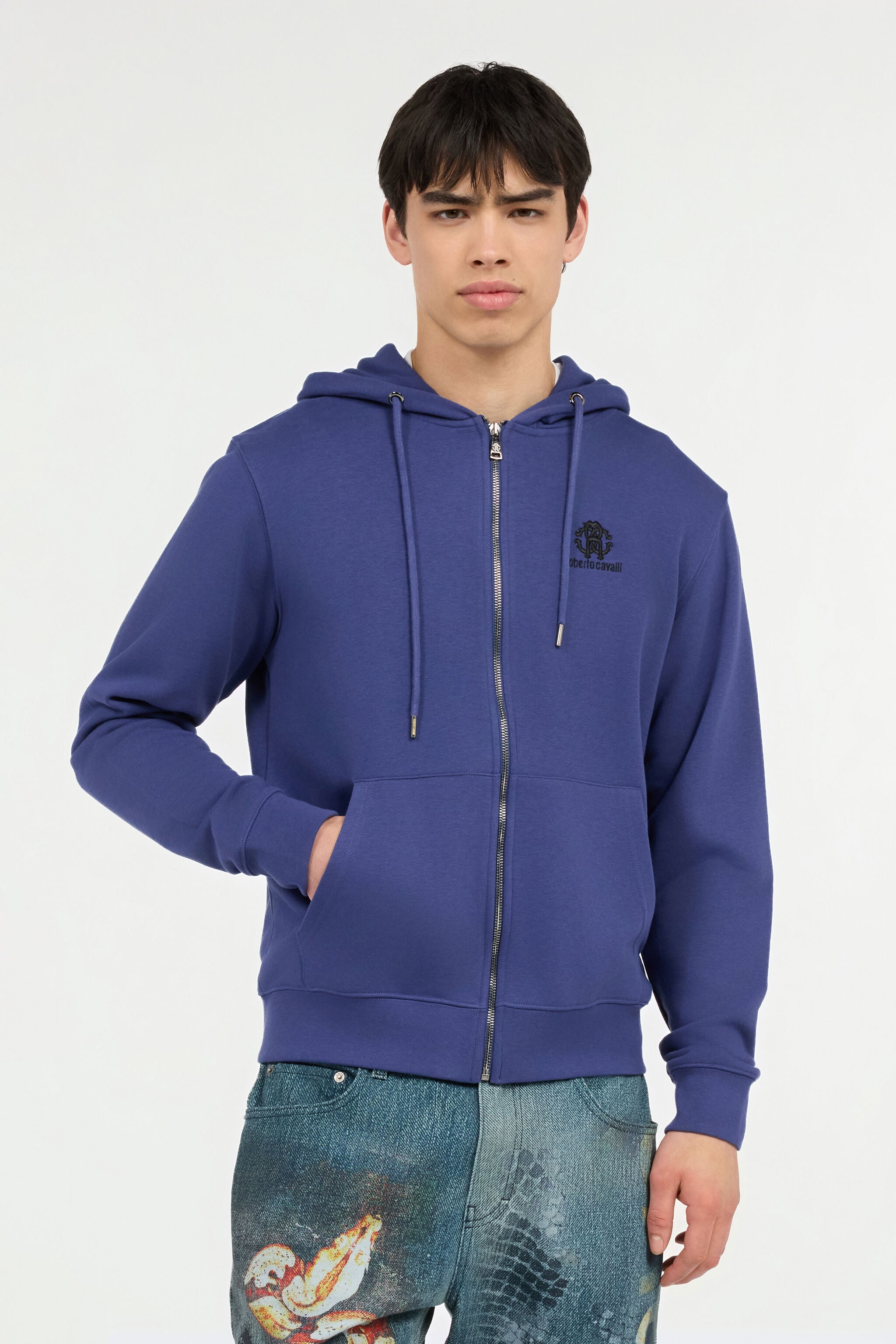 RC Sweat à capuche bleu avec fermeture éclair RC Sweat à capuche bleu avec fermeture éclair NAVY POT69A-CF052