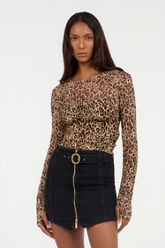 JC Leopard Skin Print Sweater BEIGE VFT214-VF337