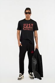 JC Black T-Shirt With Just Cavalli Logo BLACK VFT048-VF092
