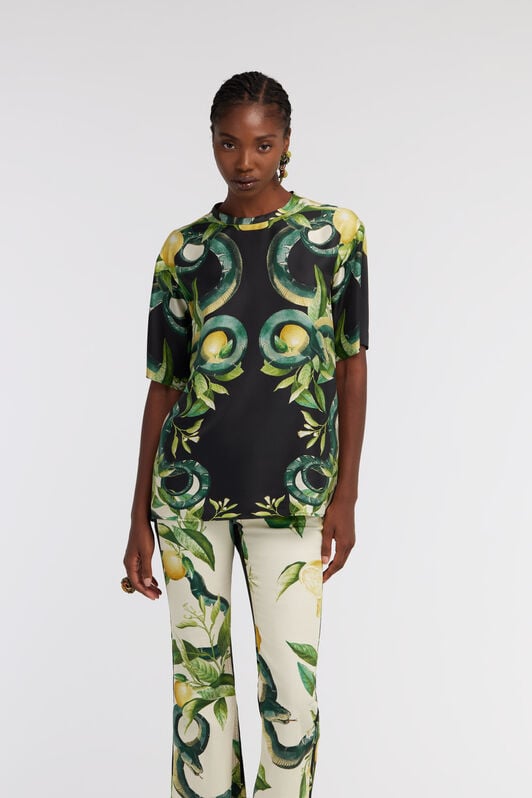 RC Lemon and Snake print t-shirt RC Lemon and Snake print t-shirt Black SKT644-4QL30