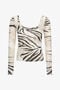 RC Zebra Print Top RC Zebra Print Top Ivory TKT67D-NFN17