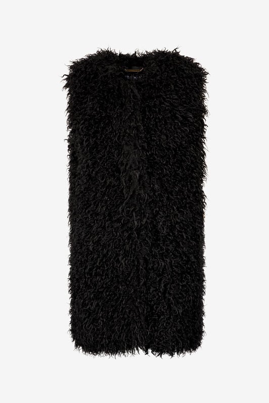 JC Sleeveless Faux Fur Top JC Sleeveless Faux Fur Top Black TFT155-TF222