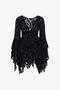 RC Plumage print devoré dress RC Plumage print devoré dress Black SWT129-4RL76