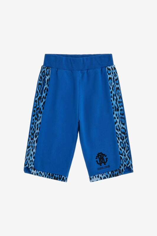 JU Blue Leopard Shorts JU Blue Leopard Shorts Blue SJT233-CF050