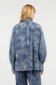 JC Camisa Con Estampado Floral Azul UFT144-UF210