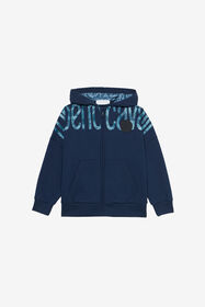 JU Sweatshirt With Contrasting Lettering Dark blue UJT68D-CF050