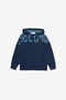 JU Sweat-Shirt Avec Lettrage Contrastant JU Sweat-Shirt Avec Lettrage Contrastant Bleu foncé UJT68D-CF050