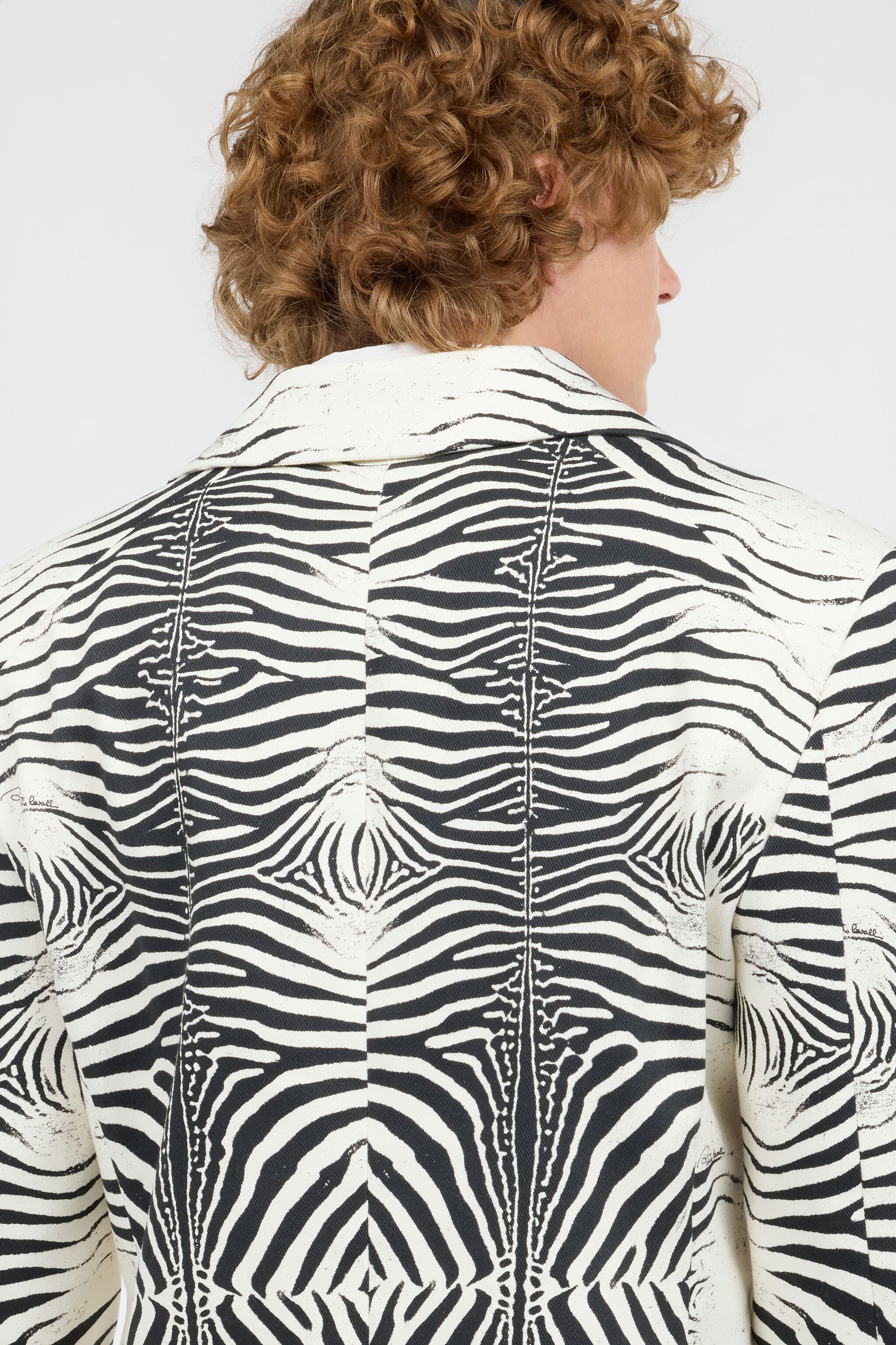 Zebra Print Jacket in Black/White for Men | Roberto Cavalli®