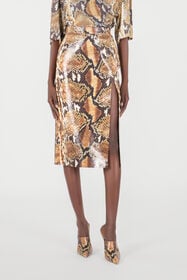 RC Python Print Skirt RC Python Print Skirt Brown UWP300-PN053