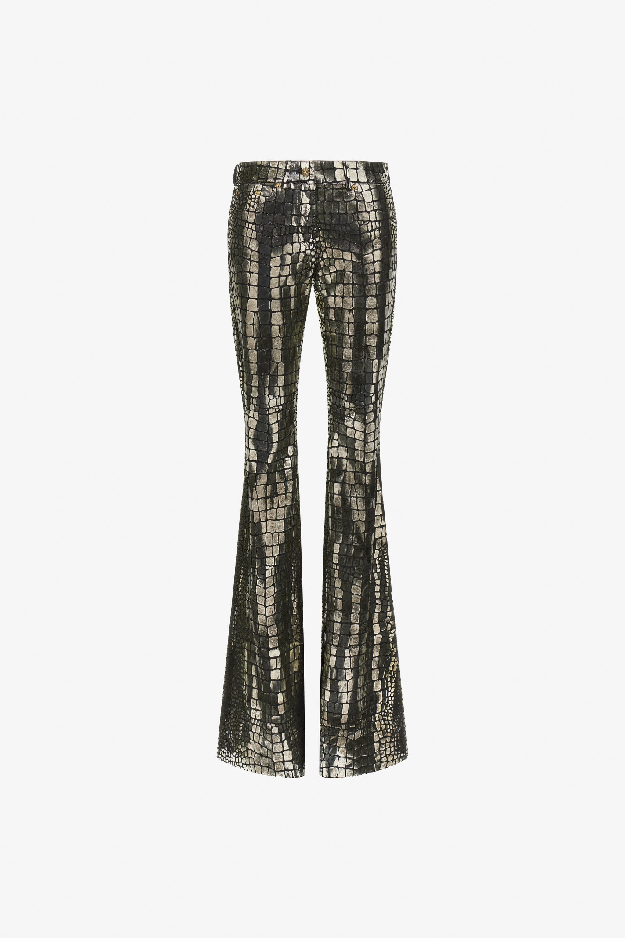 RC Crocodile Effect Pants Silver TKP201-PN003