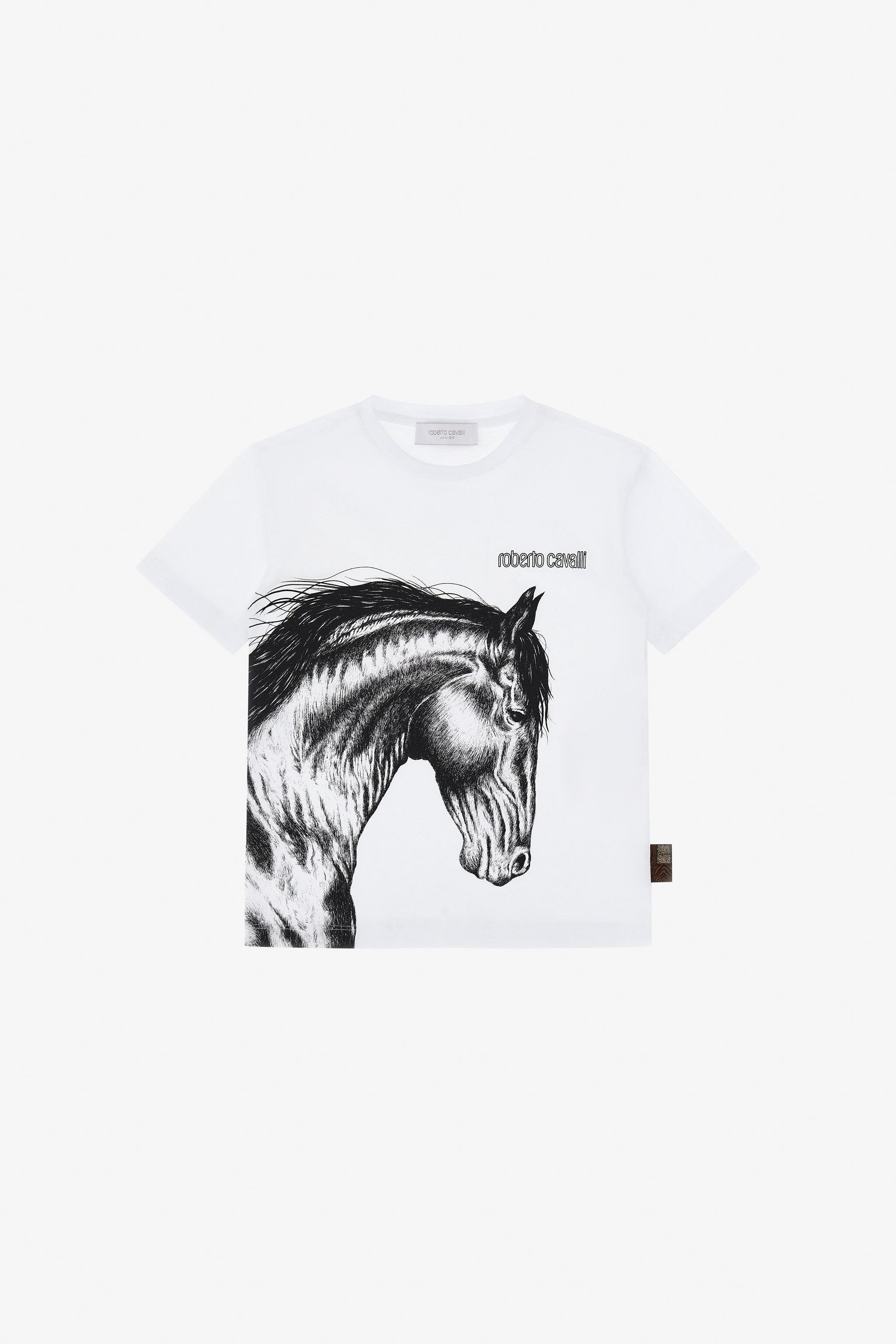 JU T-Shirt Con Cavallo E Logo JU T-Shirt Con Cavallo E Logo Bianco TJT60S-JD001