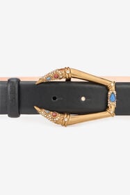 RC Black belt with jeweled buckle NERO VKC003-PZ796