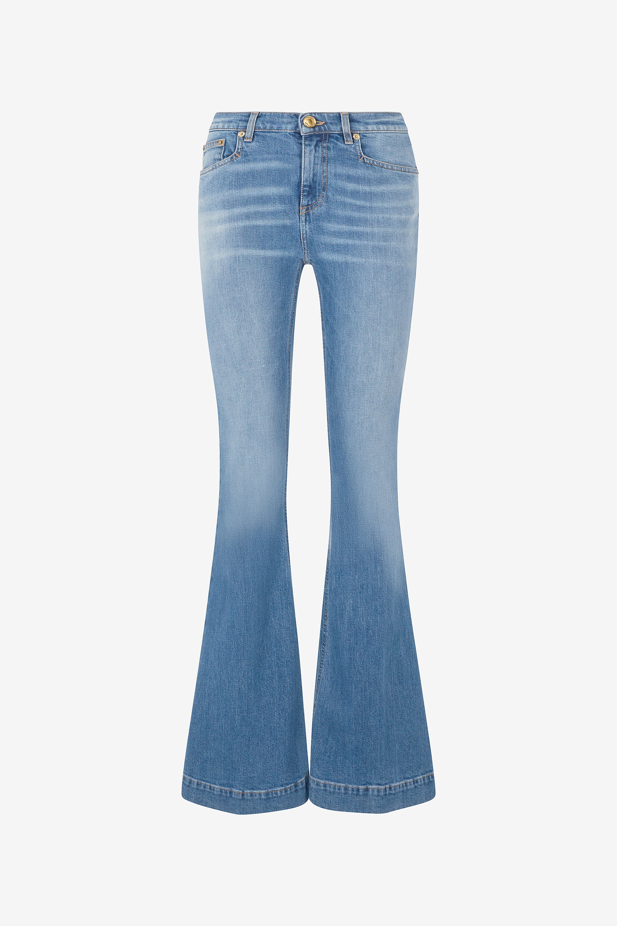 RC Ausgestellte Jeans Mit Monogramm Mirror Snake RC Ausgestellte Jeans Mit Monogramm Mirror Snake Blau UKJ205-DS001