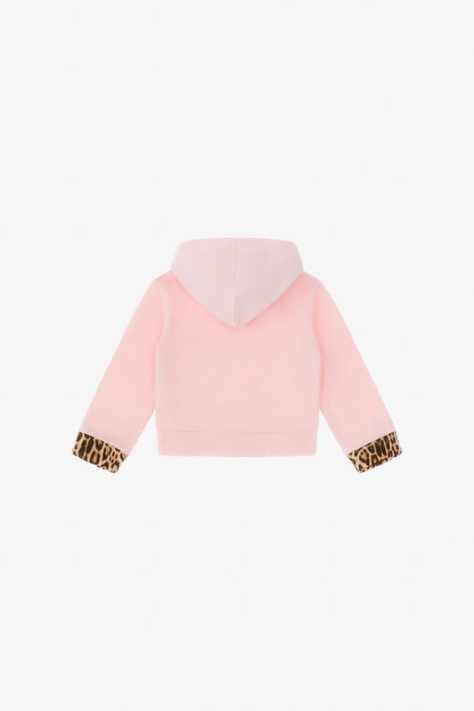 JU Sudadera Con Estampado De Flores, Frutas Y Jaguar Skin JU Sudadera Con Estampado De Flores, Frutas Y Jaguar Skin Rosa TJT682-CF050