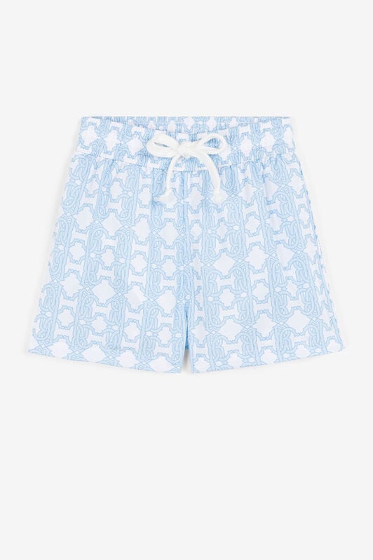 JU RC Monogram-Print Swim Shorts JU RC Monogram-Print Swim Shorts BABY BLUE QJH002-HVF66