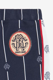 JU Printed cotton trousers NAVY VJT208-5OP27