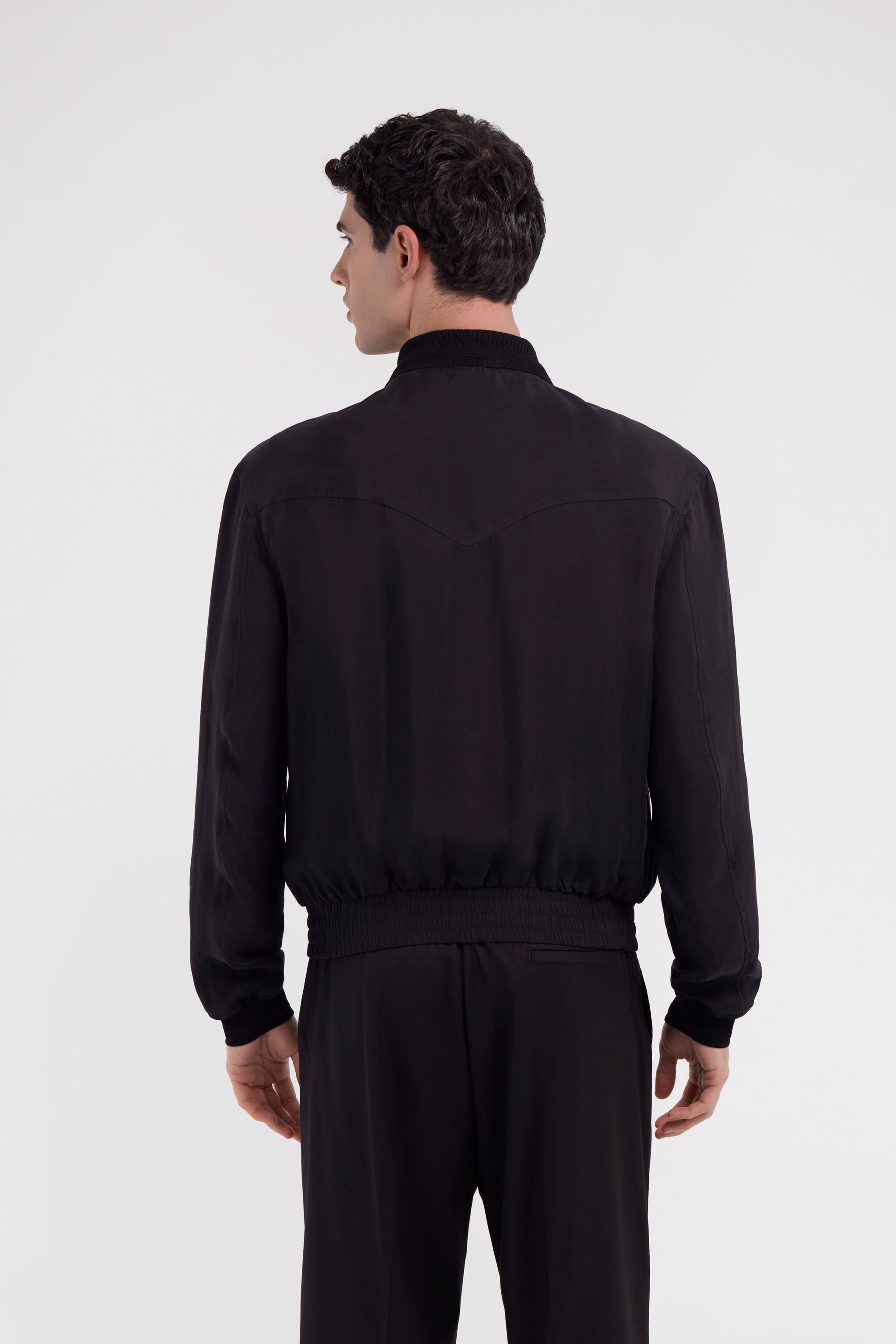 RC Zip-up bomber jacket Black SRT465-FLJ04
