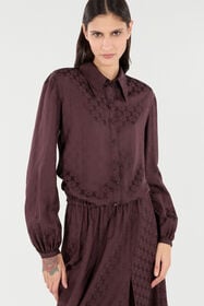 RC Shirt Dress With Mirror Snake Monogram Purple VKT144-RK010