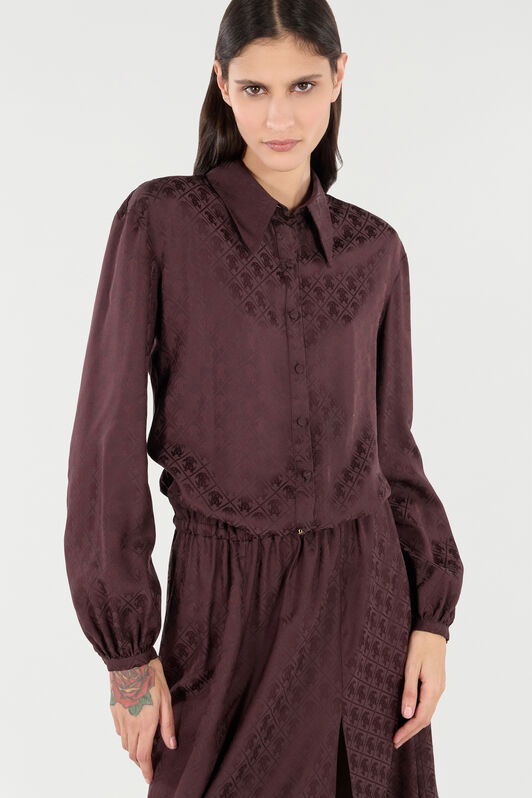 RC Shirt Dress With Mirror Snake Monogram Purple VKT144-RK010