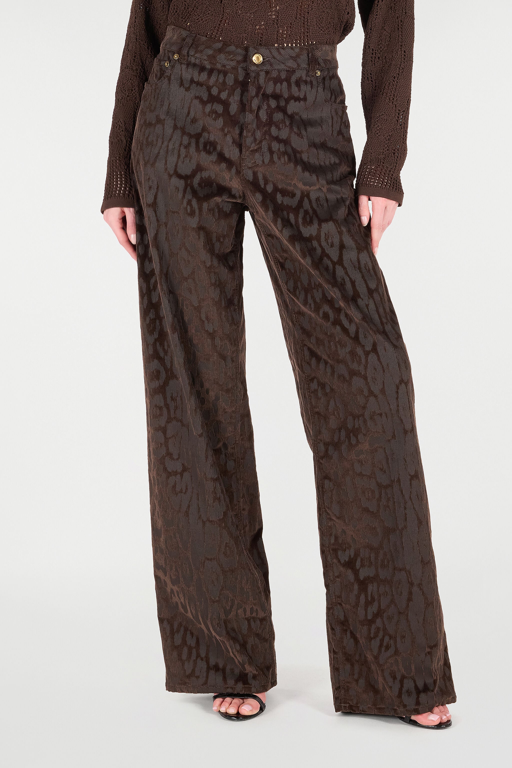 RC Pantaloni In Velluto A Costine Jaguar Skin Marrone VKT207-VL076