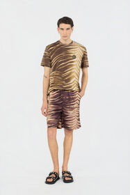 JC T-Shirt mit Natural Barb-Print 751 BEIGE + 709 MARR WFT049-WF079