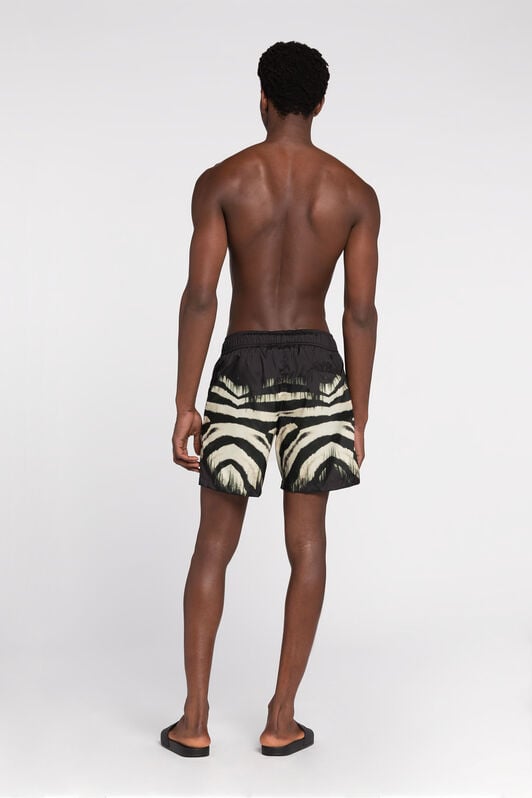 RC Tiger-Print Swim Shorts RC Tiger-Print Swim Shorts Ivory/Black ONH02C-SB053