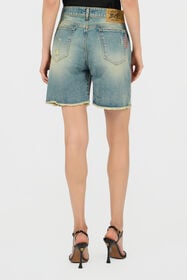 JC Distressed Cotton Shorts INDIGO UFT099-UF150