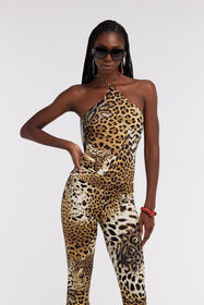 RC Top with Jaguar Skin print Hellbraun SKT611-LNG34