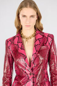 RC Shiny Python-Print Jacket Fuchsia UKP400-PN053