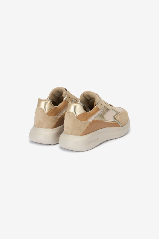 RC Laced sneakers with mixed inserts Light Brown POS01A-PZO02