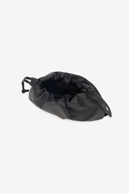 RC Borsa a spalla nera con coulisse e monogramma RC BLACK TOB00D-PN001
