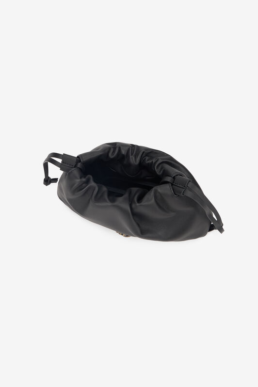 RC Borsa a spalla nera con coulisse e monogramma RC RC Borsa a spalla nera con coulisse e monogramma RC BLACK TOB00D-PN001