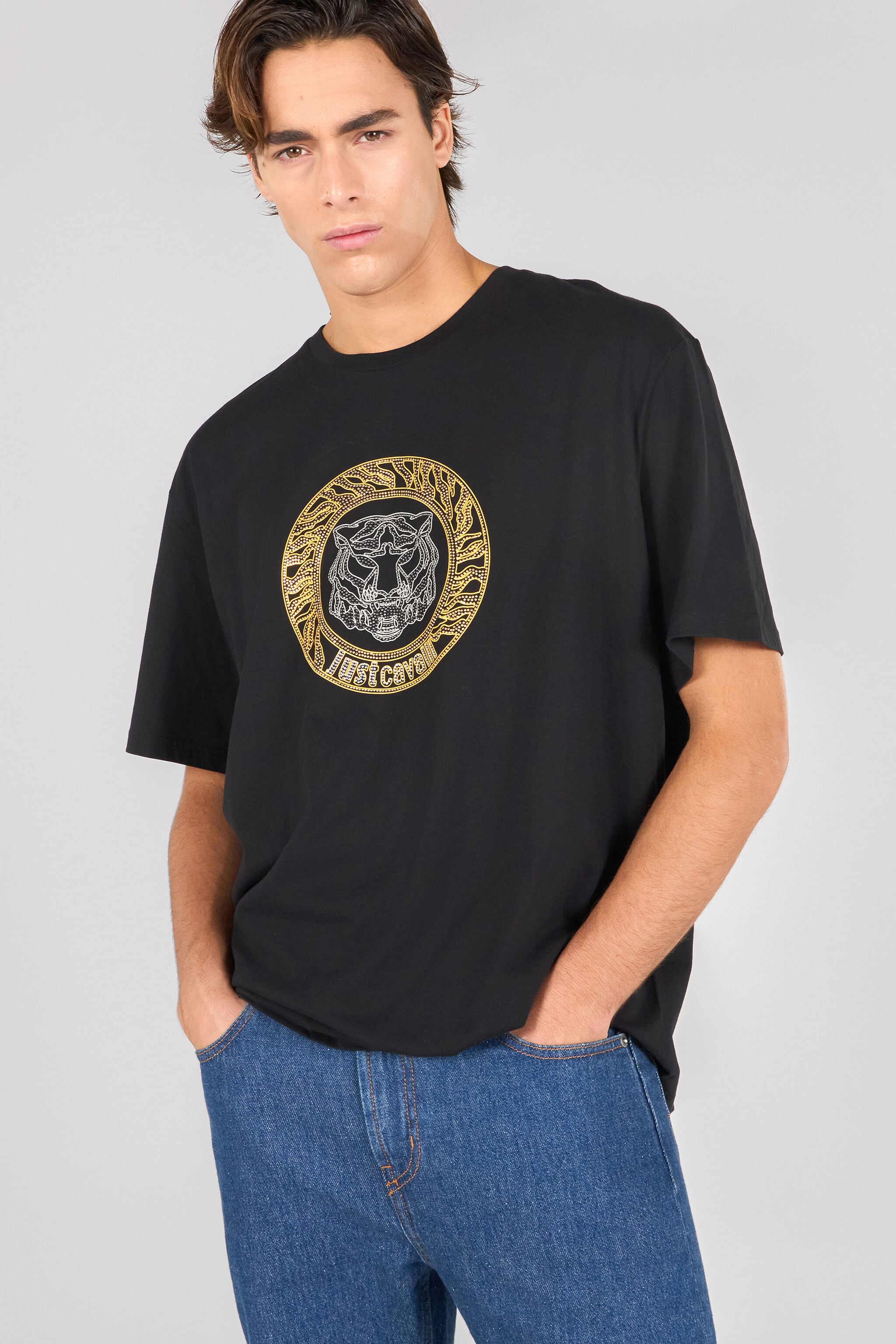 JC Man Cotton T-Shirt JC Man Cotton T-Shirt BLACK RRT916-RR178