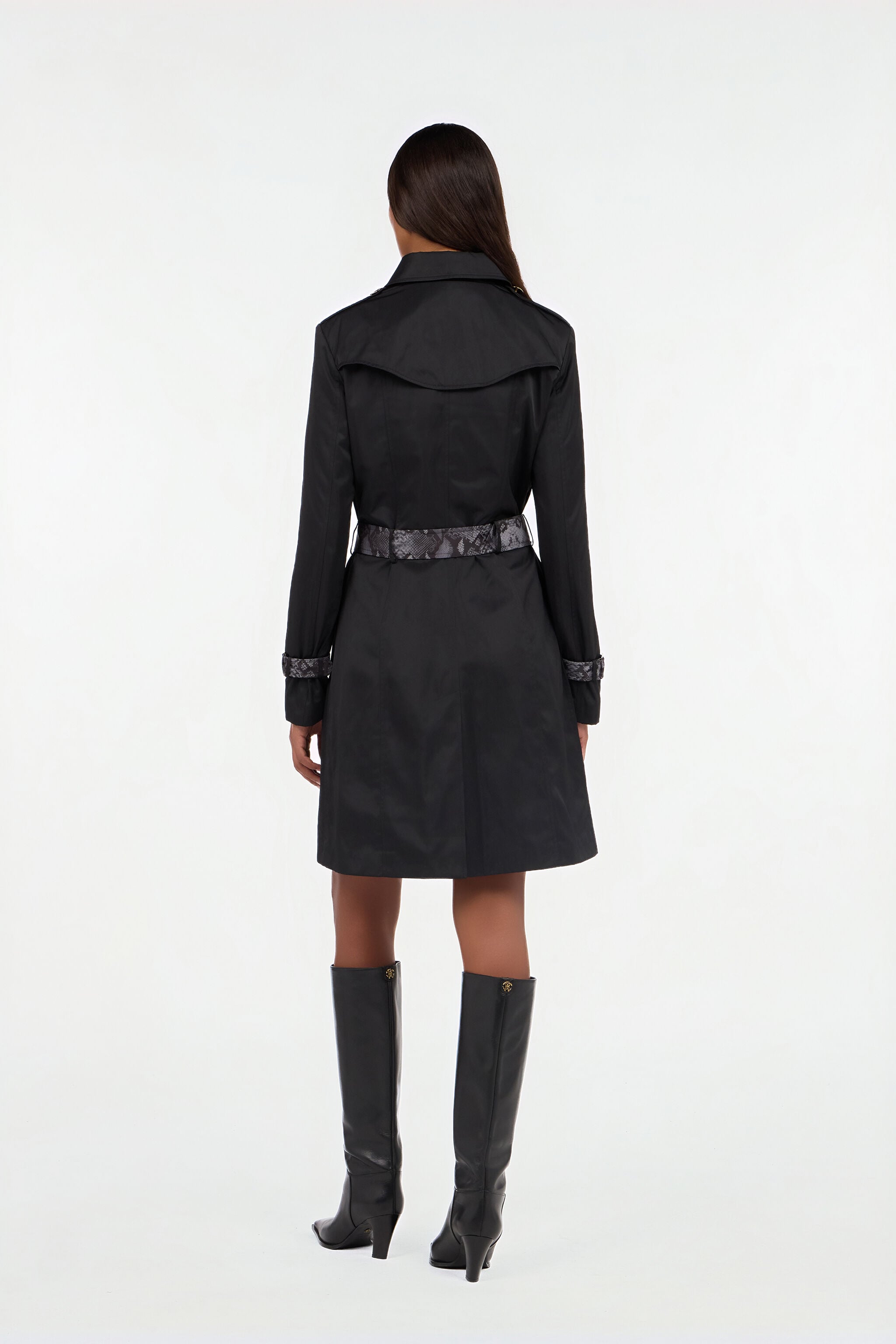 RC Trench Negro Con Mirror Snake Monogram BLACK QOT40B-4G002