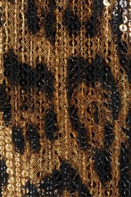 RC Leopard-Print Sequin Mini Skirt NATURAL WKT308-VXQ71